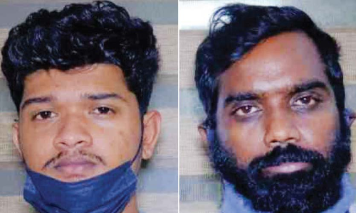 ബാ​റി​ൽ യു​വാ​വി​നെ കു​ത്തി​യ  ര​ണ്ടു​പേ​ർ അ​റ​സ്​​റ്റി​ൽ