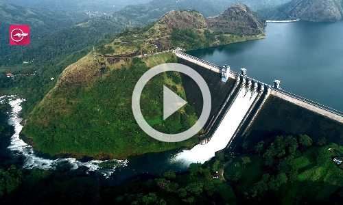 ഇടുക്കി ഡാം തുറന്നതിന് ശേഷമുള്ള ആകാശ ദൃശ്യങ്ങൾ