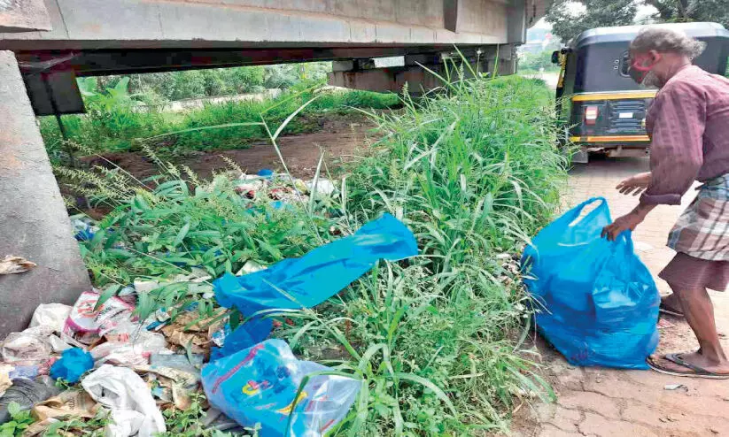 Garbage was dumped in public places