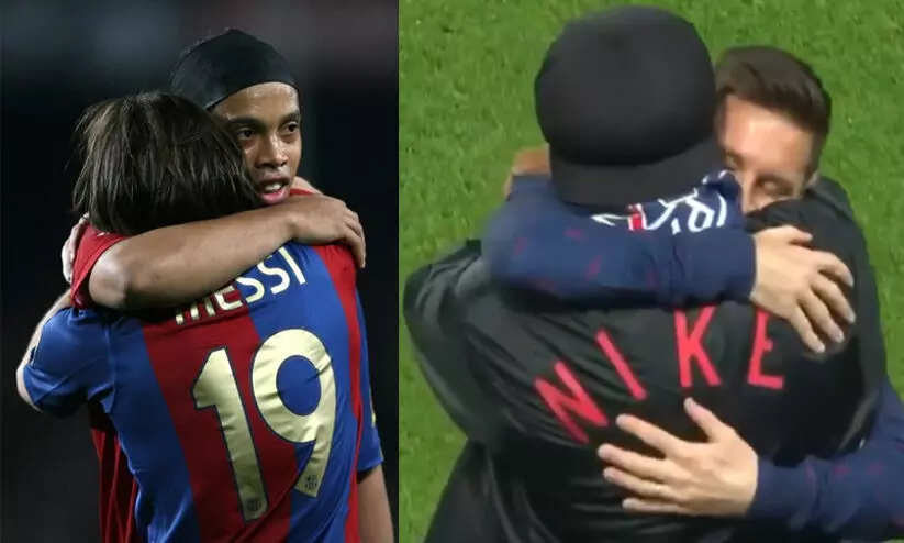 Lionel Messi- Hug-Ronaldinho