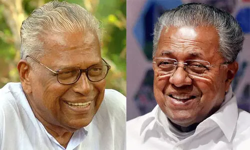 വി.എസിന്​ പിറന്നാൾ ആശംസ നേർന്ന്​ പിണറായി; പോരാട്ട ചരിത്രത്തിലെ നേതൃസ്തംഭമെന്ന്​