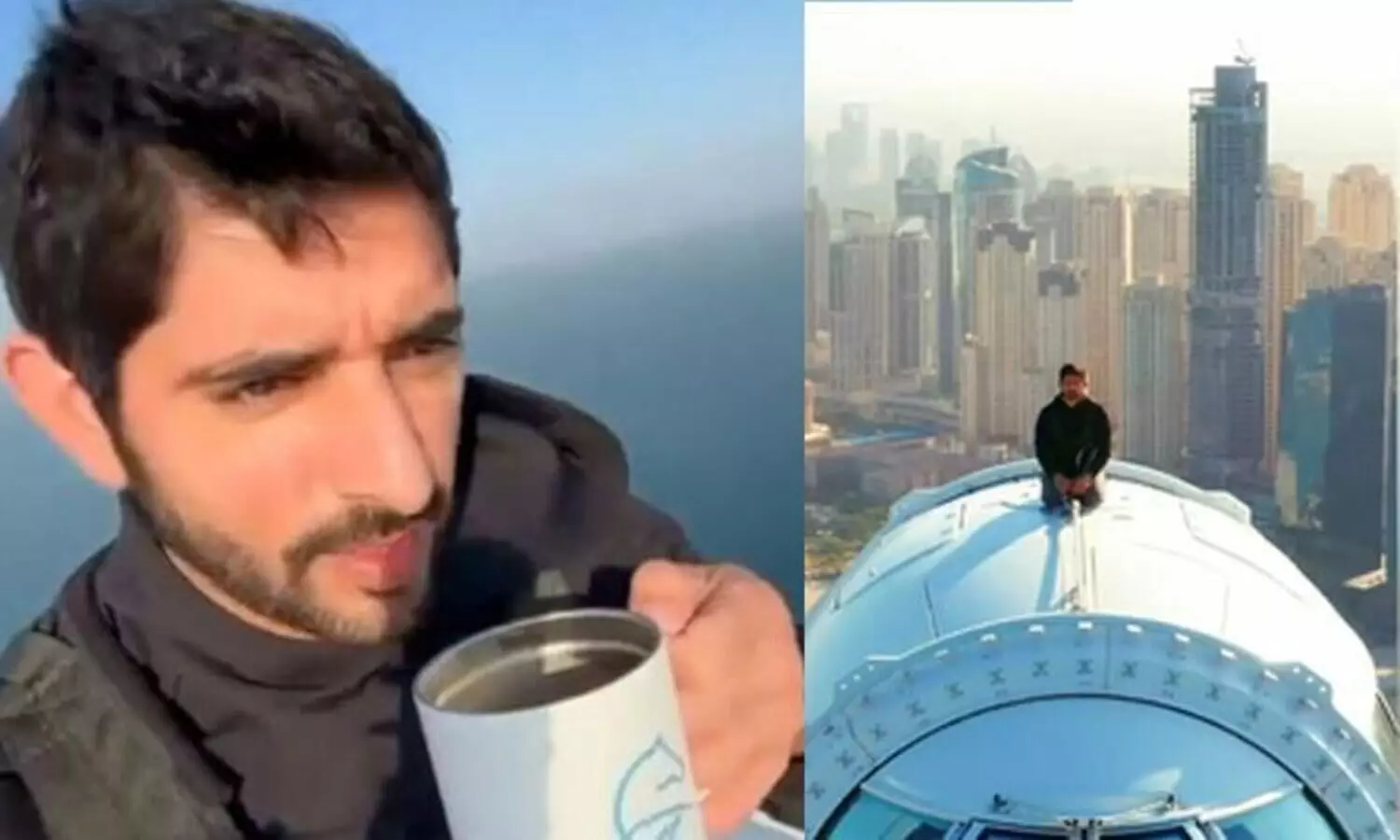 ലോകത്തിലെ ഏറ്റവും വലിയ ഫെറി വീലിന്​ മുകളിലിരുന്ന്​ ചായകുടിച്ച്​ ദുബൈ കിരീടാവകാശി; വീഡിയോ വൈറൽ