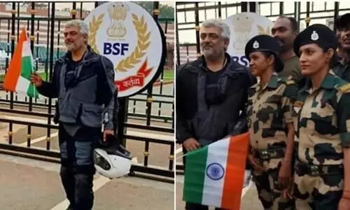 thala ajith visits wagah border photos went viral in socialmedia