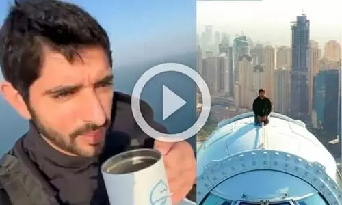ലോകത്തിലെ ഏറ്റവും വലിയ ഫെറി വീലിന്​ മുകളിലിരുന്ന്​ ചായകുടിച്ച്​ ദുബൈ കിരീടാവകാശി