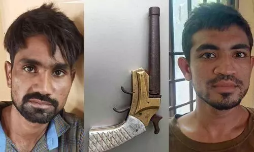 കൂലി നൽകാത്ത കരാറുകാരനെ വകവരുത്താനെന്ന് സംശയം; തോക്കുമായി രണ്ട് യു.പി സ്വദേശികൾ അറസ്​റ്റിൽ