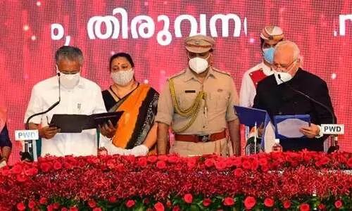 ര​ണ്ടാം പി​ണ​റാ​യി സ​ർ​ക്കാ​റി​െൻറ സത്യപ്രതിജ്ഞക്ക്​ സ്​റ്റേജ്​ ഒരുക്കിയത്​ 87.63 ലക്ഷത്തിന്​