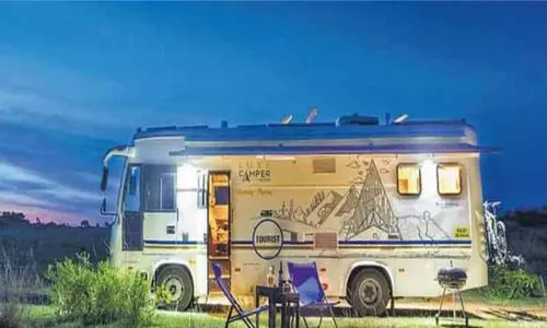 caravan park at Marayoor