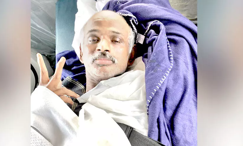 എട്ടുമാസം ചികിത്സയിലായ കൊല്ലം സ്വദേശിയെ നാട്ടിലെത്തിച്ചു