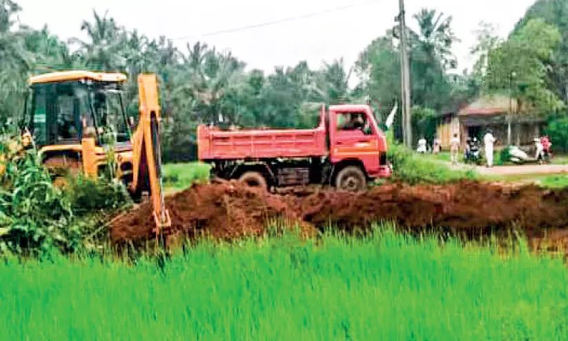 The soil in the field was removed by Revenue officials