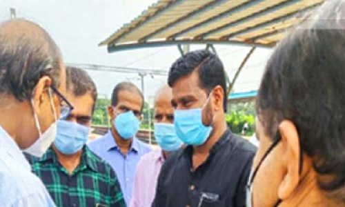 പാലക്കാട്‌ ഡിവിഷനൽ മാനേജരും സംഘവും നീലേശ്വരം റെയിൽവേ സ്​റ്റേഷൻ സന്ദർശിച്ചു