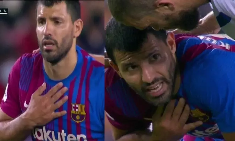 സെർജിയോ അഗ്യൂറോക്ക്​ മത്സരത്തിനിടെ നെഞ്ചുവേദന