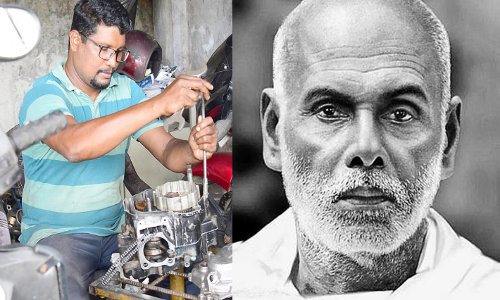 ഇവിടെയുണ്ട്​, ഗുരുവിനെ തേടുന്നൊരാൾ; ശ്രീ​നാ​രാ​യ​ണീ​യ​ദ​ർ​ശ​ന​ങ്ങ​ൾ പ​ഠി​പ്പി​ച്ച്​ ടൂ വീലർ മെക്കാനിക്ക്​