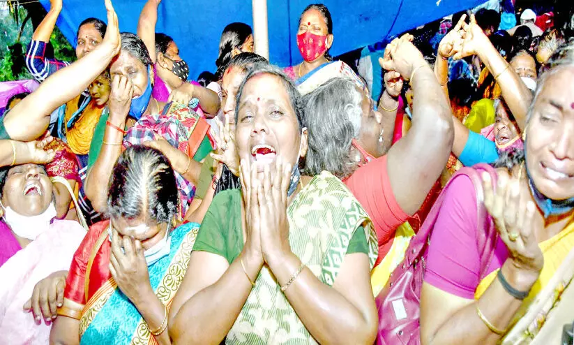 Rail doubling; The Kaliamman temple was evacuated during dramatic scenes
