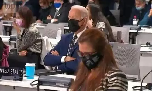 Joe Biden Fall Asleep While Listening To COP26 Speech