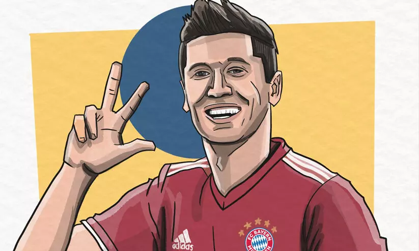 100ാം മത്സരത്തിൽ ഹാട്രിക്കുമായി ലെവൻ​േഡാവ്​സ്​കി; ബയേൺ പ്രീ ക്വാർട്ടറിൽ