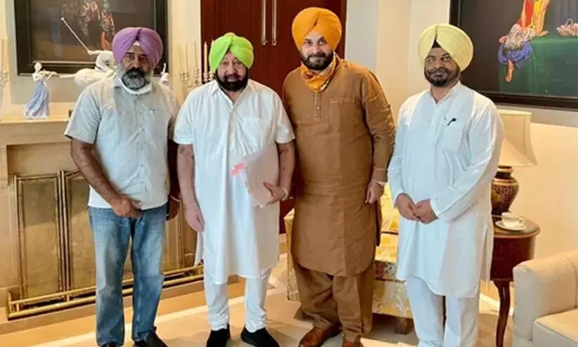 Navjot Singh Sidhu, Pargat Singh, Capt Amarinder Singh