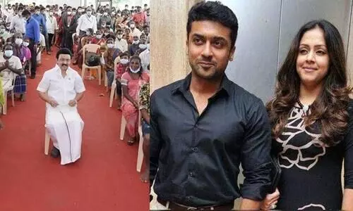 Suriya and Jyothika pays respect to Chief Minister mk stalin