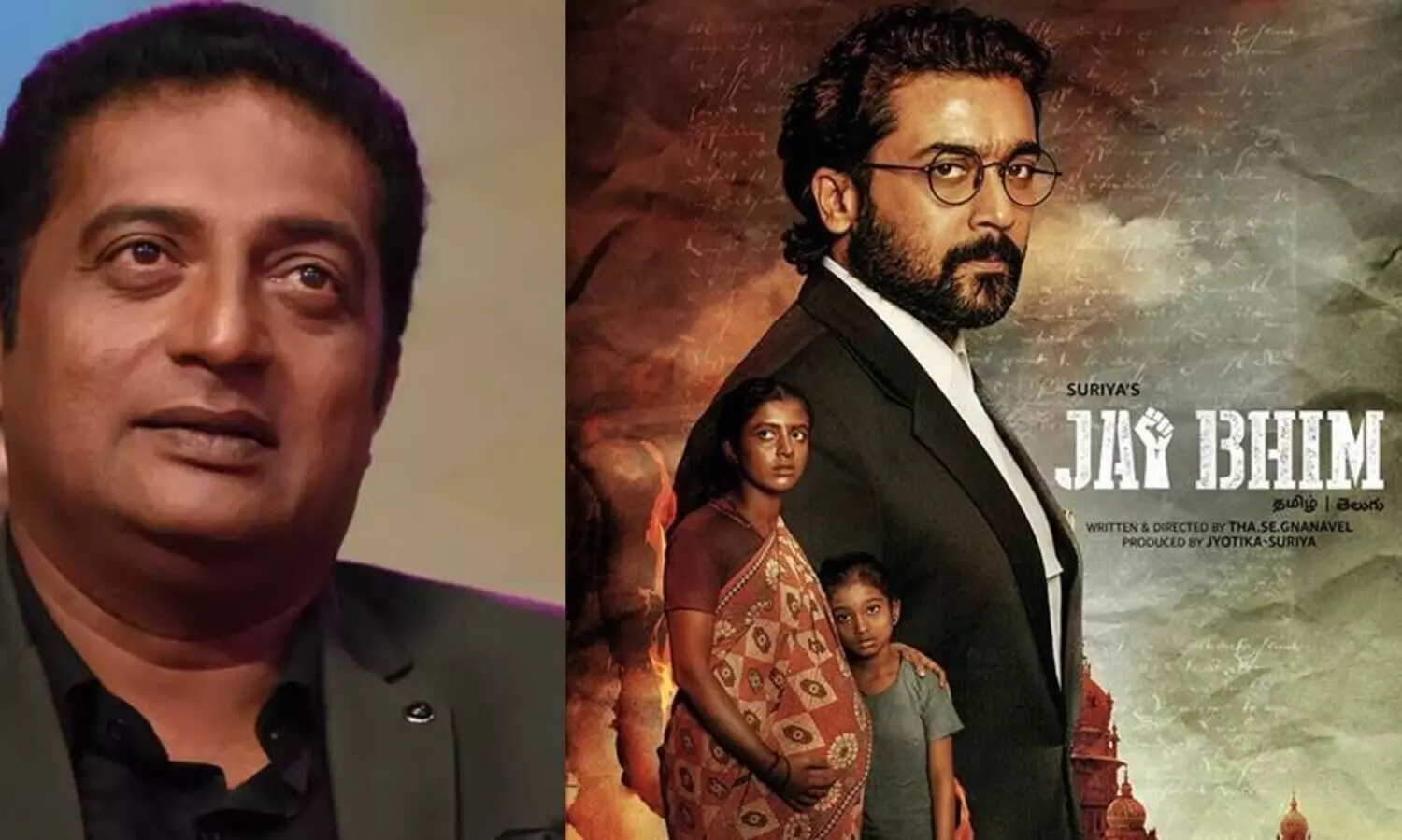 ജയ്​ ഭീം സിനിമയിലെ മുഖത്തടി വിവാദത്തിൽ പ്രതികരണവുമായി പ്രകാശ്​ രാജ്​