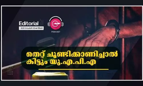 തെ​റ്റ്​ ചൂ​ണ്ടി​ക്കാ​ണി​ച്ചാ​ൽ കി​ട്ടും യു.​എ.​പി.​എ