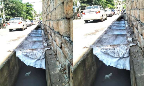 ബൈ​പാ​സ് റോ​ഡിന്‍റെ ഒ​രു വ​ശം അ​ട​ച്ചി​ട്ട് ആ​ഴ്ച​ക​ൾ