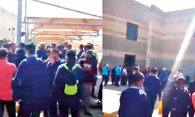 തൊ​ഴി​ലാ​ളി​ക​ൾ പ്ര​തി​ഷേ​ധി​ച്ചു