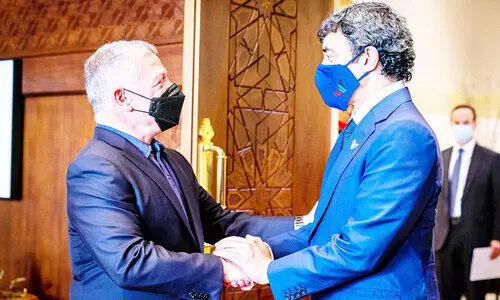 ശൈ​ഖ്​ അ​ബ്​​ദു​ല്ല ബി​ൻ സാ​യി​ദ്​ ജോ​ർ​ഡ​ൻ രാ​ജാ​വു​മാ​യി ച​ർ​ച്ച ന​ട​ത്തി