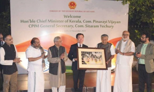 മുഖ്യമന്ത്രിക്ക്​ വിയറ്റ്നാം എംബസിയിൽ സ്വീകരണം