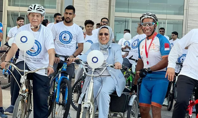 പ്ര​മേ​ഹ ദി​ന​ത്തി​ൽ സൈ​ക്കി​ൾ മാ​ര​ത്ത​ൺ