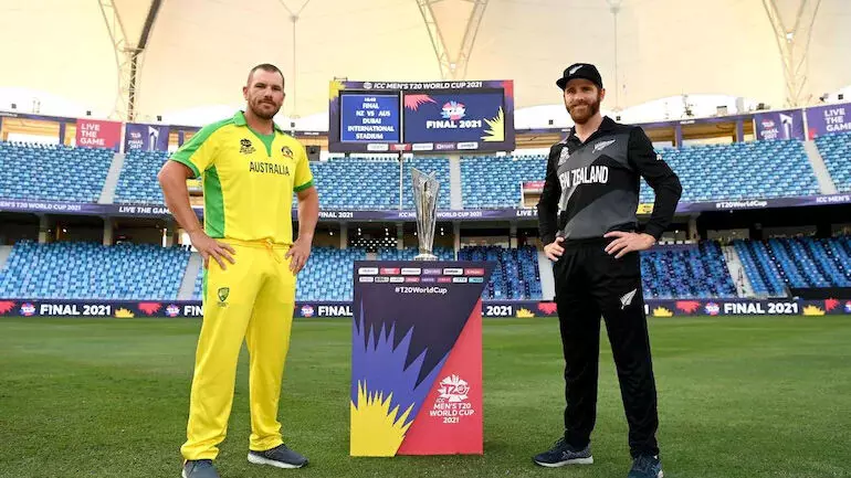 ടി20 ലോകകപ്പ് കലാശപ്പോര്; ടോസ് ഓസീസിന്, കിവികളെ ബാറ്റിങ്ങിനയച്ചു ടി20 ലോകകപ്പ് കലാശപ്പോര്; ടോസ് ഓസീസിന്, കിവികളെ ബാറ്റിങ്ങിനയച്ചു