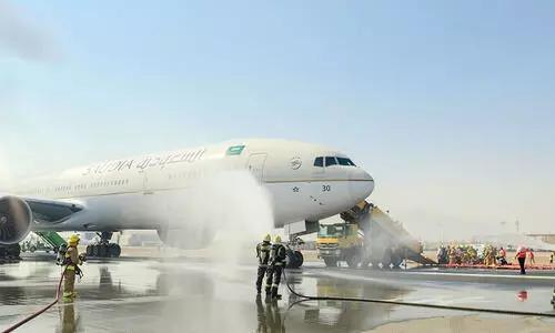 ജി​ദ്ദ വി​മാ​ന​ത്താ​വ​ള​ത്തി​ൽ മോ​ക്​​ഡ്രി​ൽ