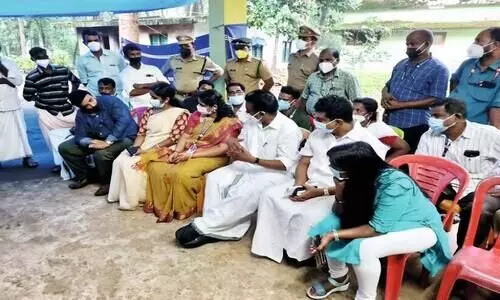 Minister k Radhakrishnan visit to vaniyamPuzha Colony