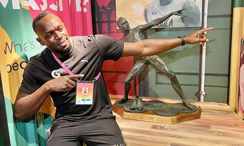 എക്​സ്​പോയിൽ ആവേശം വിതറി ഉസൈൻ ബോൾട്ട്​