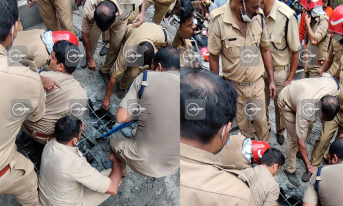 കോഴിക്കോട്​ കോൺ​ക്രീറ്റ്​ വീട്​ തകർന്നു വീണു; കുടുങ്ങിക്കിടന്ന ഒമ്പതു​ പേ​രെ രക്ഷിച്ചു