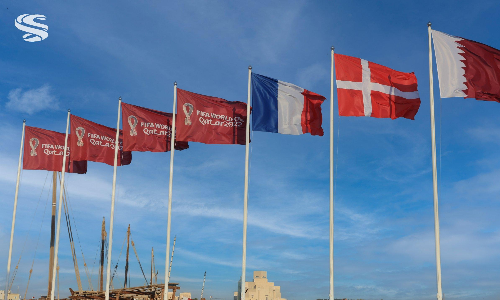 ലോകകപ്പിന്​ യോഗ്യത നേടിയ ടീമുകളുടെ ദേശീയപതാക കോർണിഷിൽ ഉയർത്തി