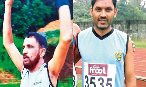 Ali and Ali Faisal At the National Masters Athletic Meet