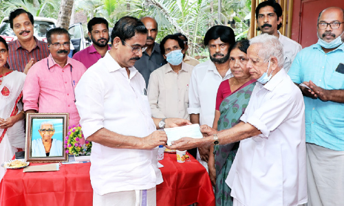 മരണാനന്തര ചടങ്ങ് ഒഴിവാക്കി ജീവകാരുണ്യത്തിന് സഹായധനം