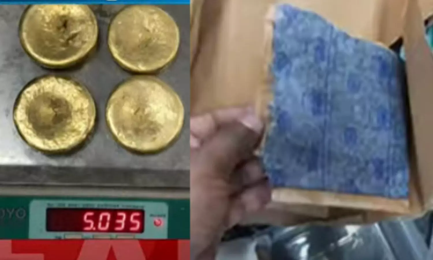 കരിപ്പൂരിൽ പെട്ടിയുടെ​ പാളിക്കിടയിലും അടിവസ്​ത്രത്തിലും ഒളിപ്പിച്ച സ്വർണം പിടിച്ചെടുത്തു; ​ 3.71 കോടി വിലമതിക്കുമെന്ന്​ ഇന്‍റലിജന്‍റ്​സ്​