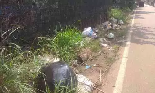 പഞ്ചായത്ത് ഒാഫിസിന് മുന്നിൽ മാലിന്യം തള്ളിയ മെംബർക്ക്​ പിഴ;പണം ഒടുക്കില്ലെന്ന് അംഗം