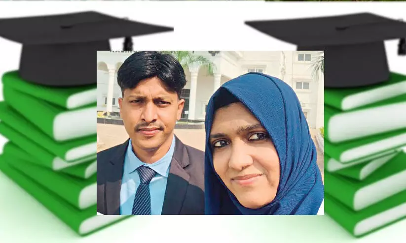 ഒരേ യൂനിവേഴ്സിറ്റിയിൽനിന്ന് ഒന്നിച്ച് ഡോക്ടറേറ്റ് നേടി മലയാളി ദമ്പതികൾ ഒരേ യൂനിവേഴ്സിറ്റിയിൽനിന്ന് ഒന്നിച്ച് ഡോക്ടറേറ്റ് നേടി മലയാളി ദമ്പതികൾ