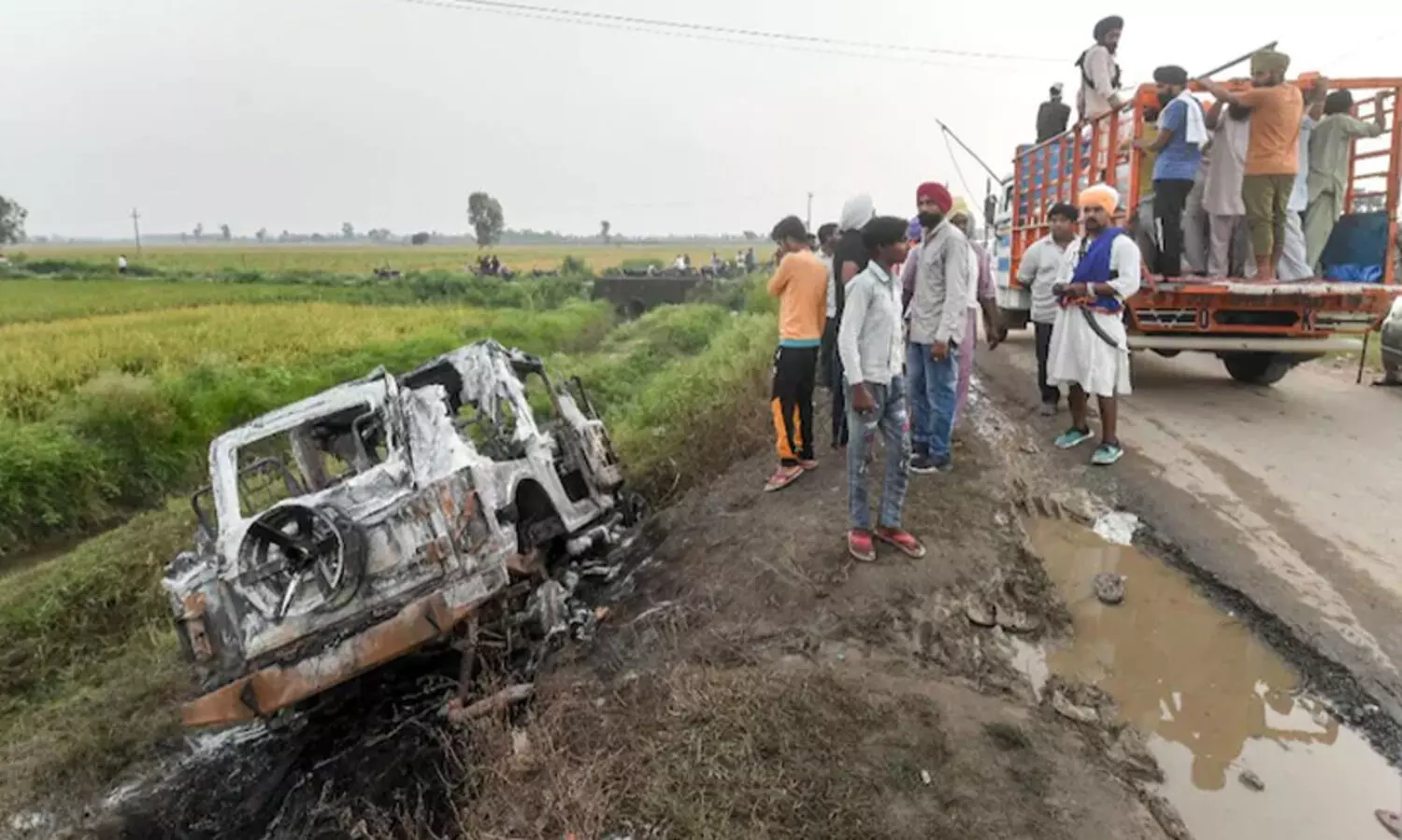 ലഖിംപുർ ഖേരി സംഭവത്തിൽ ബി.ജെ.പി പ്രവർത്തകരെ കൊലപ്പെടുത്തിയ കേസിൽ രണ്ട്​ പേർ കൂടി അറസ്റ്റിൽ