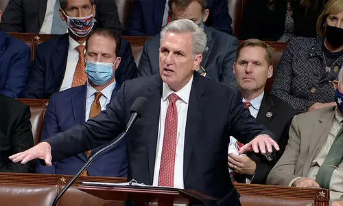 യു.​എ​സ്​ സ​ഭ​യി​ൽ എ​ട്ടു​മ​ണി​ക്കൂ​ർ തു​ട​ർ​ച്ച​യാ​യി പ്ര​സം​ഗി​ച്ച്​ റെ​ക്കോ​ഡി​ട്ട്​ കെ​വി​ൻ മ​ക്​​കാ​ർ​ത്തി