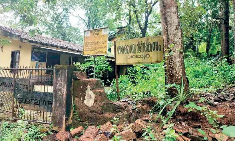 കാ​ടു​മൂ​ടി ന​ശി​ച്ചൊ​രു ആ​രോ​ഗ്യ ഉ​പ​കേ​ന്ദ്രം