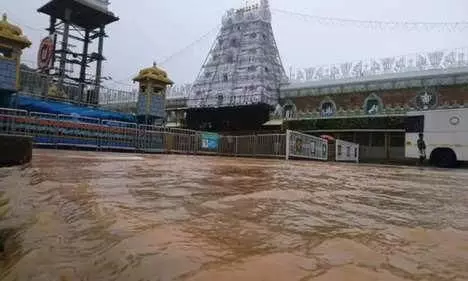 tirupati temple rain tirupati temple rain