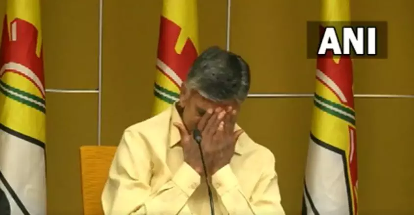 chandrababu naidu crying chandrababu naidu crying