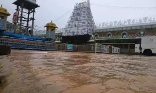 tirupati temple rain tirupati temple rain