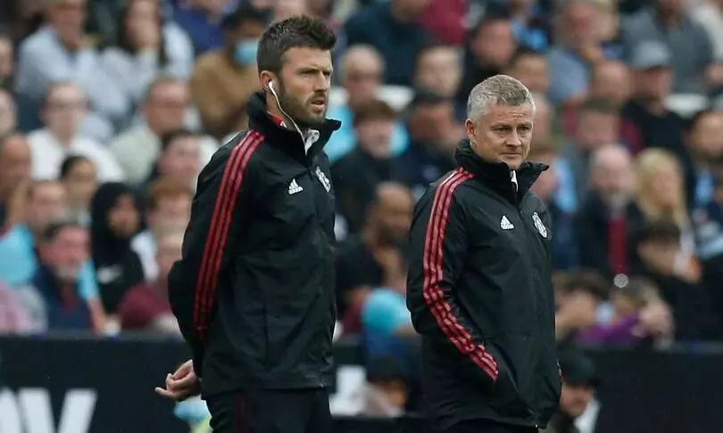 Ole Gunnar Solskjaer and Michael Carrick Ole Gunnar Solskjaer and Michael Carrick