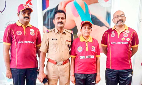 Aaron became the first transgender member of the Civil Defense Force