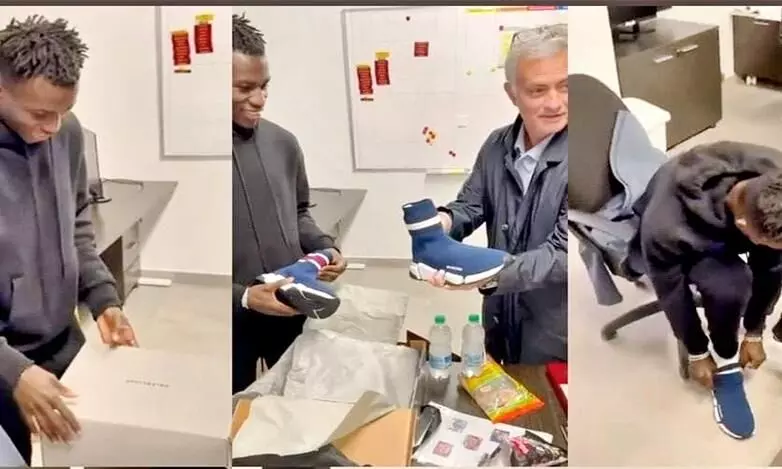 ഗോളടിച്ചതിന്​ മൗറീന്യോയുടെ വക ഷൂ; കോളടിച്ച്​ 18കാരൻ