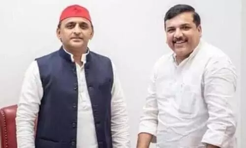 Sanjay Singh and Akhilesh Yadav