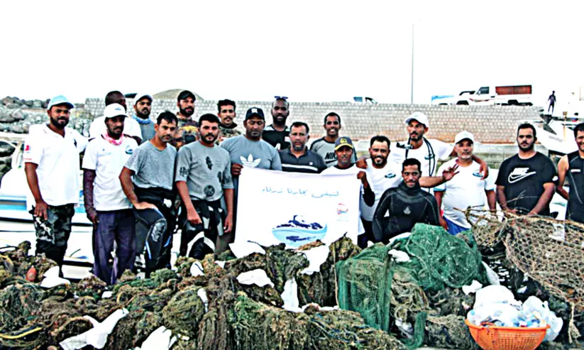 മസീറയിൽനിന്ന് നീക്കിയത് നാല് ടൺ കടൽ മാലിന്യം മസീറയിൽനിന്ന് നീക്കിയത് നാല് ടൺ കടൽ മാലിന്യം